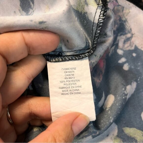 Tristan Long Sleeve Floral Midi Shift Dress Peter Pan Collar Lightweight XL - Picture 4 of 6